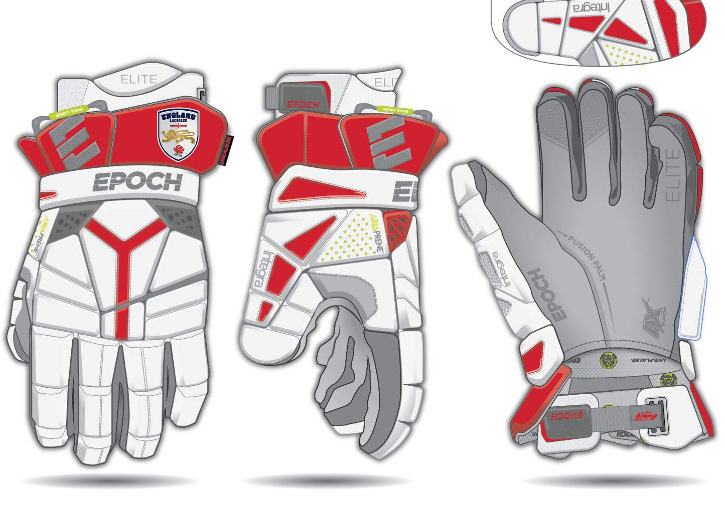 EPOCH Integra Elite 2 Gloves (England U20 Custom) Hattersleys Lacrosse